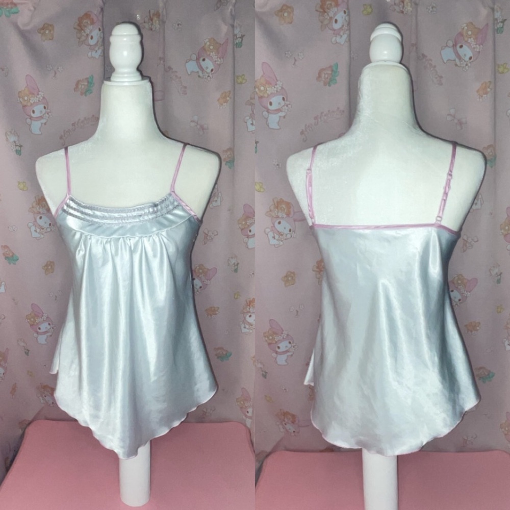 Light Grey Slip with Pink Contrast Straps